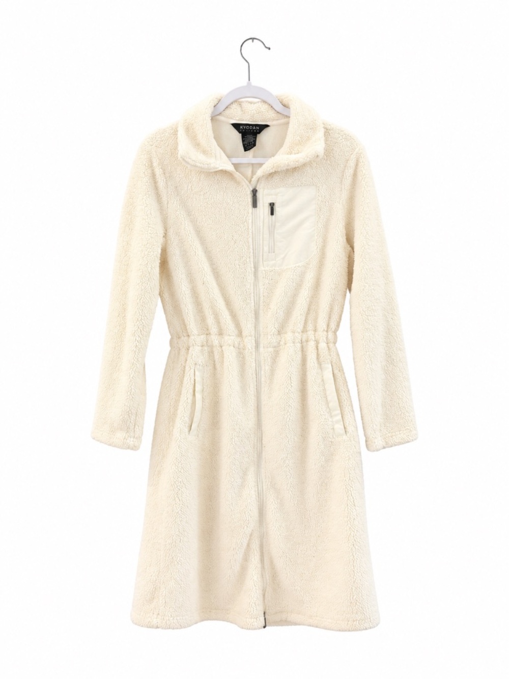 Kyodan full zip cream fleece lounger coat